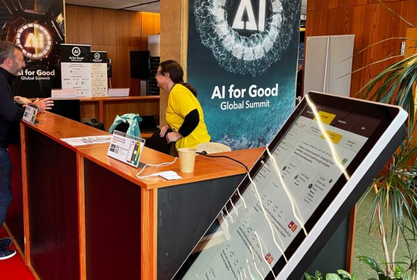 Notre pupitre tactile au programme d'AI for Good , Global Summit