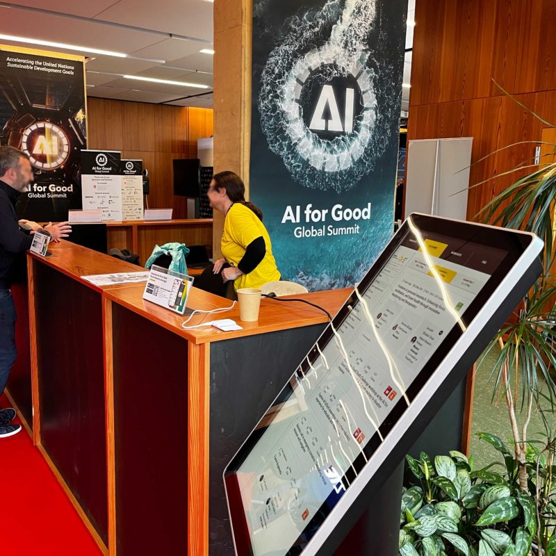 Notre pupitre tactile au programme d'AI for Good , Global Summit