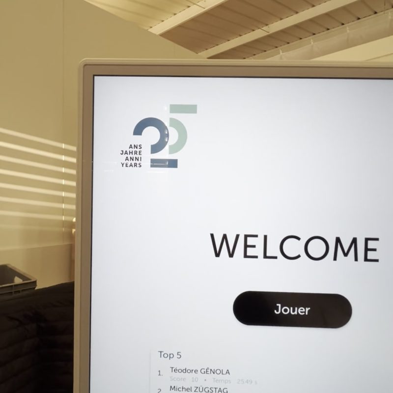 Une quiz sur nos bornes 32 pouces Android